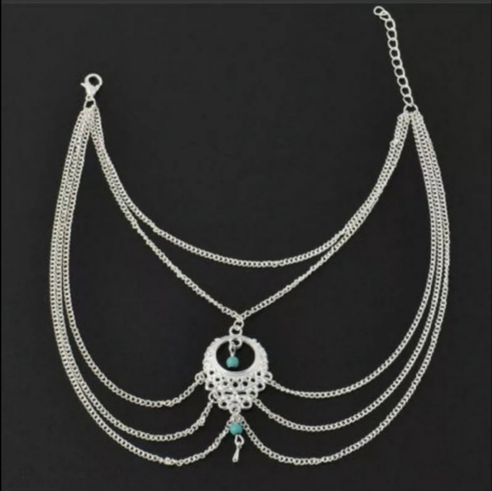 New Cute Boho Turquoise Beach Ankle Bracelet - Picture 5 of 8